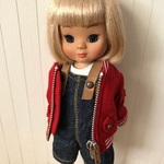 betsy のお洋服 赤色のブルゾン
