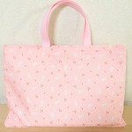 小さなヘアゴム付き　レッスンバッグ　うさぎ（ピンク）