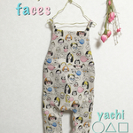 再販×3★unique faces Talking & bubble gum ★サロペット 