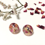 再再再販★ドライフラワーのピアス(半球)