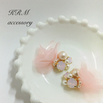 SALE！桜のオーガンジーピアス