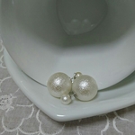 ⚫️送料込みセール♥コットンパール風キャッチピアス