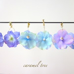 あじさいの花*コットンパールとフープのイヤリング*ピアス可