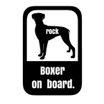 愛犬のお名前入りステッカー『ボクサー』シンプルタイプ☆カーステッカー