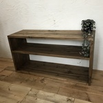 low shelf《H42DB》 Ｗ80  二段 ローシェルフ・ローボード　収納棚/靴箱/テレビ台　