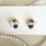 再販♡パールビジューピアス(ネイビー)♡送料込み