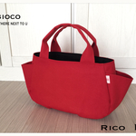 【再販】Ricoシリーズ  11号帆布 トートバッグ L　レッド