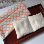 何度も使える小豆のエコカイロ【薄桜色・輪つなぎ柄】