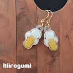 アヒルの正面顔ゆらゆらピアス