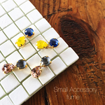 バイカラースワロフスキーピアス/イヤリング