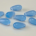 ❇激レア❇チェコビーズ✻ドロップ10✕5mm  ミルキーサファイア８個