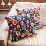 ポーランド フォーク クッションカバー ２枚まとめ買い＊ 2 FOLK PILLOW COVERS
