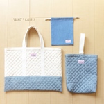 レッスンバッグ&上履き袋　ーストライプー