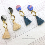 ☆1点もの☆ゴールドフープとタッセルのピアス/イヤリング