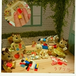 遊べるブロック紙芝居ミニチュア☆まとめ買いがお得です☆☆いろんな人形と☆ラッピングにも☆     