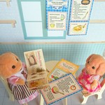 料理日記＆レシピ２個ミニチュア、日記帳はポスターにもできます☆まとめ買いがお得です☆☆いろんな人形と☆ラッピングにも☆     