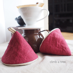 三角で 鍋つかみ【レッド】