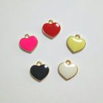 カラー ハートチャーム  5個