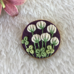 ご予約品 刺繍ブローチL 大人の野原いっぱい