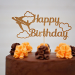 Airplane Happy Birthday 飛行機　ケーキトッパー