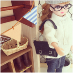 チェーン付き 合皮👜【ブラック】