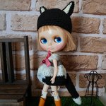 るびぃ10[ぶちにゃんこワンピ3点セット]ブライス アウトフィット Blythe