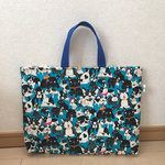 応援セール！マチ付き。可愛いDOG柄のシンプルな☆レッスンバッグ☆