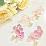 春ゆらりあじさいピアス