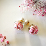 春爛漫♡桜色のガラスドームイヤリング/ピアス
