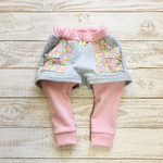    【n様ご依頼品】フルーツ柄フェイクレイヤードパンツ90サイズ