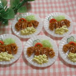 【再販】チキン南蛮☆プレート　樹脂粘土　ミニチュアフード