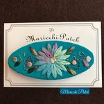 花刺繍 バレッタ