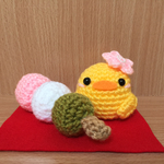 三色団子とお花見ひよこちゃん♪