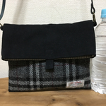 ハリスツィードと富士金梅のショルダーバック