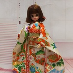 ②-③　jun925yukさま専用　リカちゃん　ブライス　サイズ　着物＆帯のセット　（振袖）
