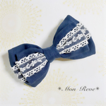  【新作】bleu foncé* ダブルリボンバレッタ