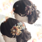 卒業式に  ✲*ﾟ 和柄髪飾り ❁*.