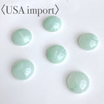 〈USA import〉マーブル ライトグリーン×ホワイト アクリル カボション （6個 ）