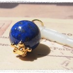 幸運を招く石：ラピスラズリのイヤホンジャックアクセサリ－