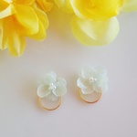 紫陽花のしずくピアス