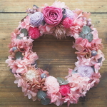Bonheur Couronne ＜Mignon Rose＞＊　幸せ舞い込むリース・壁掛け