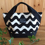 ▲波ボーダー×無地▲大・トートバック