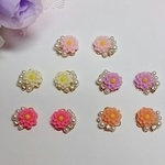 ダリアとパールのピアス☆イヤリング