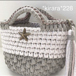 *kirara*228 BIG ローズグレー×ベージュ 星 コンチョ マルシェ