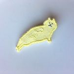 アザラシ猫ブローチ（レモン）
