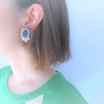 ヴィンテージイヤリング vintage earrings <ER-RBpk>