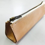 ヌメ革製　ハンドメイド　ふでばこ　ペンケース