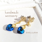 NEW!バレンタイン♪バミューダブルーピアス