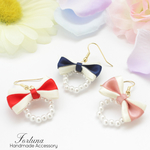[第2弾！！]リボンリース(３１) ピアス/イヤリング/ノンホールピアス/樹脂ピアス