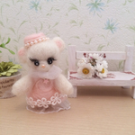 オシャレクマちゃん 羊毛フェルト